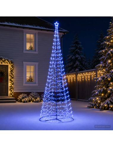 Albero di Natale LED a spirale con base EKENAS 400 cm 588 LED
