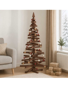 Albero di Natale in legno KOTKA 180 cm Legno Massello di Pino