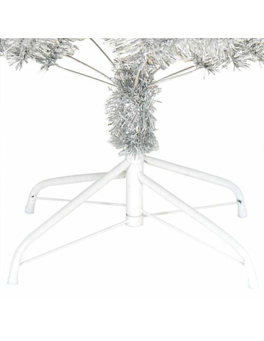 Albero di Natale Artificiale con Supporto Argento 180 cm PET