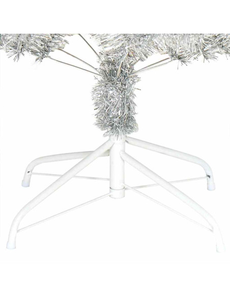 Albero di Natale Artificiale con Supporto Argento 180 cm PET