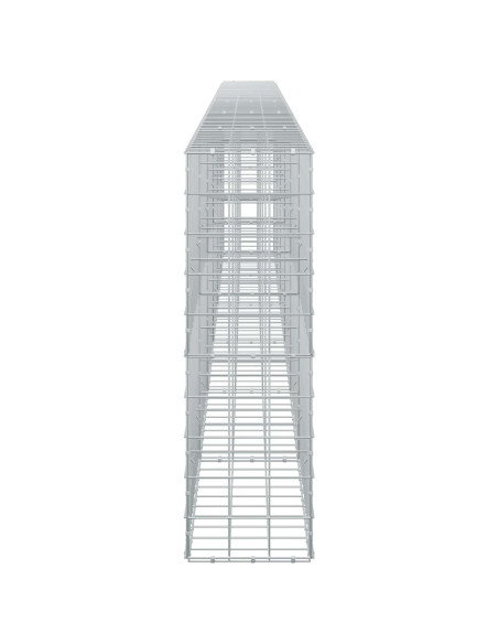 Gabione con filo da 5 mm e rete 10x10 cm 600x30x100 cm