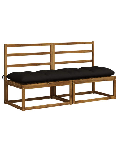 Cuscino per panchina VIANEN 100% Poliestere Nero