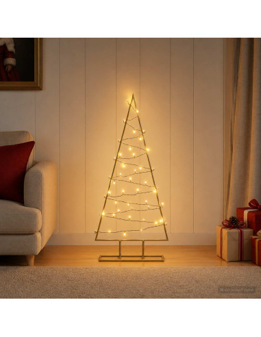 Albero di Natale in metallo con LED KUOPIO 90 cm Bianco caldo