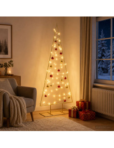 Albero di Natale in metallo con LED KUOPIO 150 cm Bianco caldo