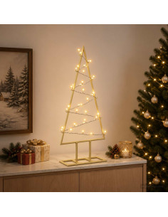 Albero di Natale in metallo con LED KUOPIO 60 cm Bianco caldo