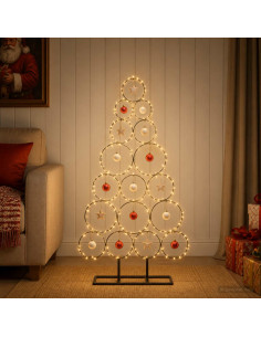 Albero di Natale in metallo con supporto KUOPIO 90 cm Acciaio