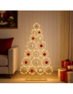 Albero di Natale in metallo con supporto KUOPIO 90 cm Acciaio