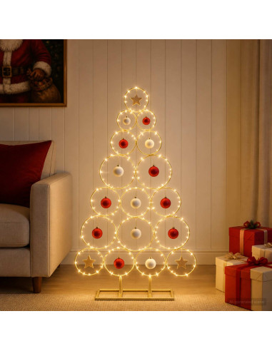 Albero di Natale in metallo con supporto KUOPIO 90 cm Acciaio