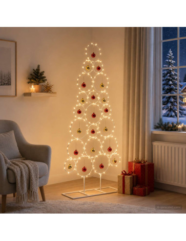 Albero di Natale in metallo con supporto KUOPIO 125 cm Acciaio