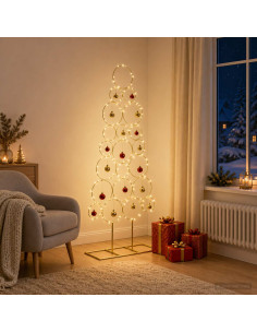 Albero di Natale in metallo con supporto KUOPIO 125 cm Acciaio