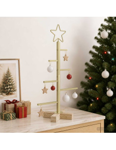 Albero di Natale in metallo con supporto KUOPIO 60 cm Acciaio