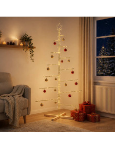 Albero di Natale in metallo con supporto KUOPIO 180 cm Acciaio