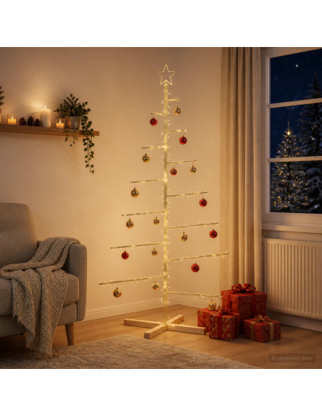 Albero di Natale in metallo con supporto KUOPIO 180 cm Acciaio
