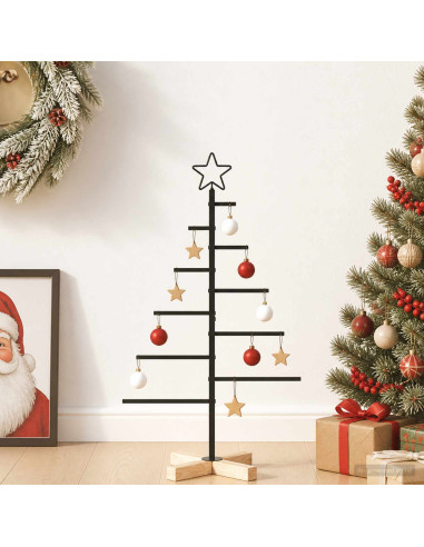 Albero di Natale in metallo con supporto KUOPIO 90 cm Acciaio