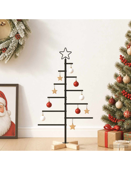 Albero di Natale in metallo con supporto KUOPIO 90 cm Acciaio