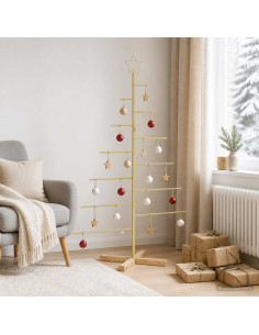 Albero di Natale in metallo con supporto KUOPIO 150 cm Acciaio
