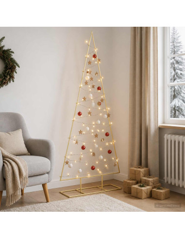 Albero di Natale in metallo con LED KUOPIO 150 cm Bianco caldo