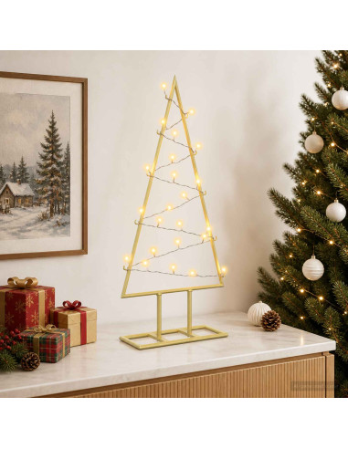 Albero di Natale in metallo con LED KUOPIO 60 cm Bianco caldo