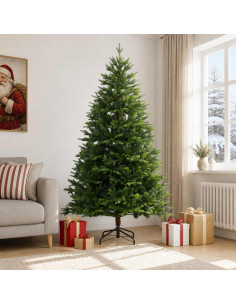 Albero di Natale Artificiale con Rami Pieghevoli 240 cm