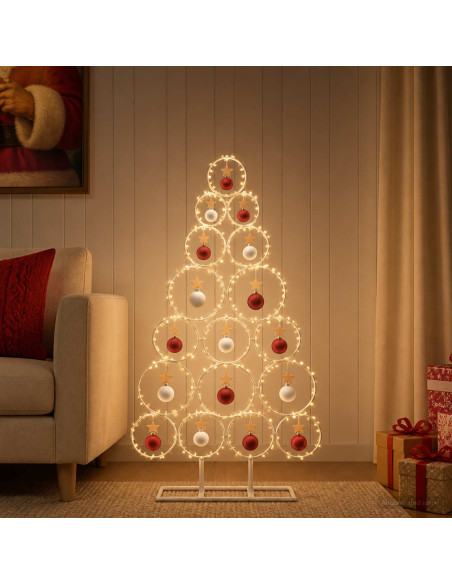 Albero di Natale in metallo con supporto KUOPIO 90 cm Acciaio