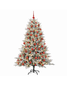 Albero di Natale artificiale con palline 210 cm 300 LED 2