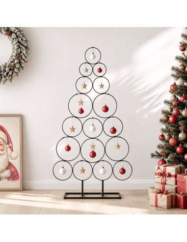 Albero di Natale in metallo con supporto KUOPIO 90 cm Acciaio