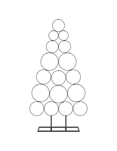 Albero di Natale in metallo con supporto KUOPIO 90 cm Acciaio