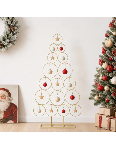 Albero di Natale in metallo con supporto KUOPIO 90 cm Acciaio