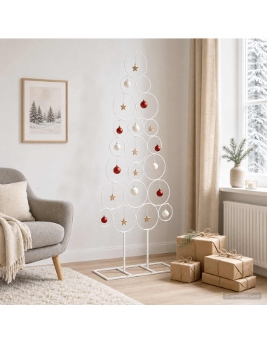 Albero di Natale in metallo con supporto KUOPIO 125 cm Acciaio