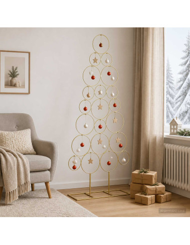 Albero di Natale in metallo con supporto KUOPIO 125 cm Acciaio