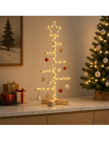 Albero di Natale in metallo con supporto KUOPIO 60 cm Acciaio