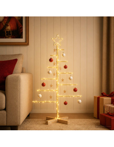 Albero di Natale in metallo con supporto KUOPIO 90 cm Acciaio