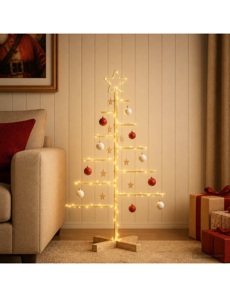 Albero di Natale in metallo con supporto KUOPIO 90 cm Acciaio