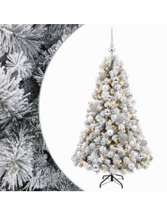 Albero di Natale artificiale con palline 120 cm 150 LED 2