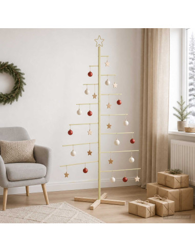 Albero di Natale in metallo con supporto KUOPIO 180 cm Acciaio