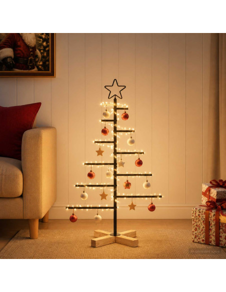 Albero di Natale in metallo con supporto KUOPIO 90 cm Acciaio