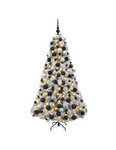 Albero di Natale artificiale con palline 210 cm 300 LED 2