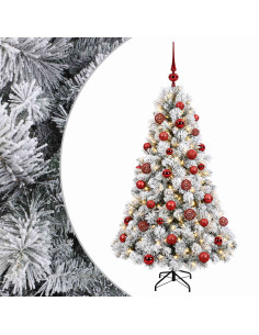 Albero di Natale artificiale con palline 120 cm 150 LED 2