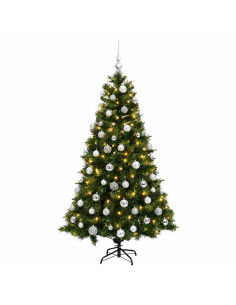 Albero di Natale artificiale con palline 210 cm 300 LED 2