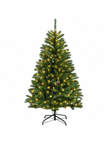 Albero di Natale Artificiale con Rami Pieghevoli 180 cm 300 LED