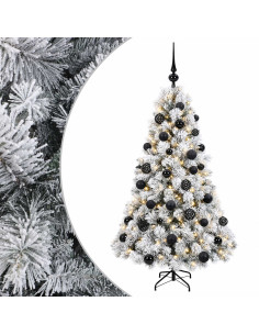 Albero di Natale artificiale con palline 120 cm 150 LED 2