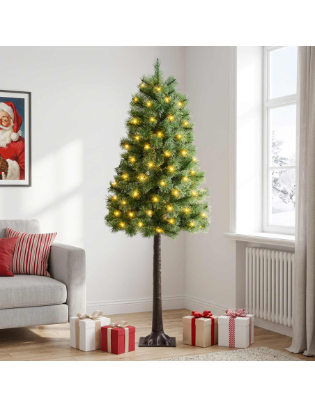 Albero di Natale Artificiale con Rami Pieghevoli 150 cm 150 LED