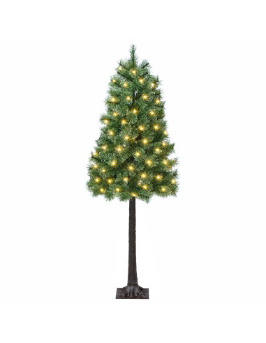 Albero di Natale Artificiale con Rami Pieghevoli 150 cm 150 LED