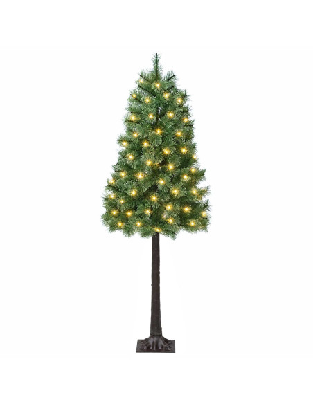Albero di Natale Artificiale con Rami Pieghevoli 150 cm 150 LED
