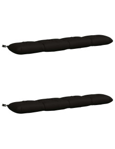 Cuscini per Panchina VIANEN 2 pz 100% Poliestere Nero 2