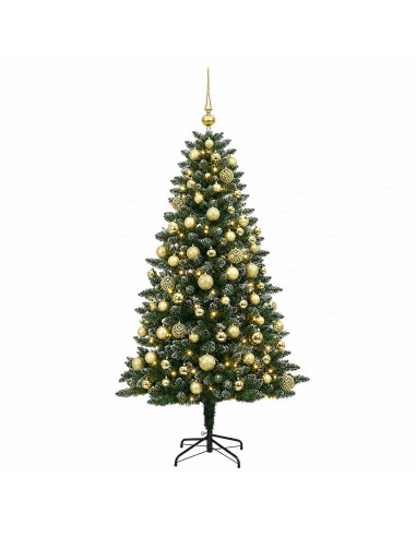Albero di Natale Artificiale con Palline 210 cm 300 LED
