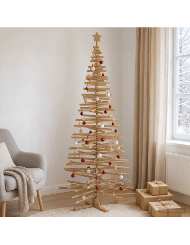 Albero di Natale in legno KOTKA 240 cm Legno Massello di Pino
