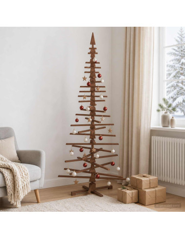 Albero di Natale in legno KOTKA 240 cm Legno Massello di Pino