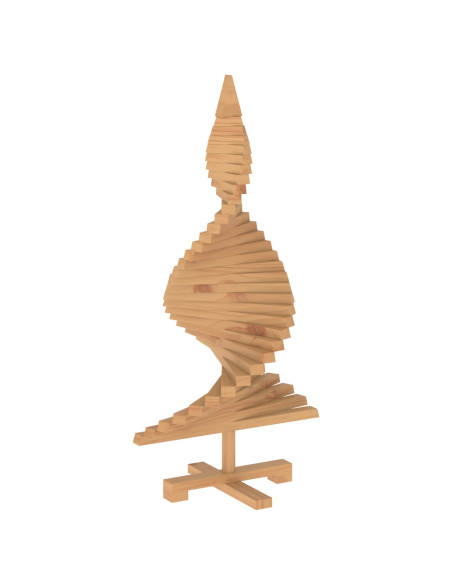 Albero di Natale in legno KOTKA 90 cm Legno Massello di Pino
