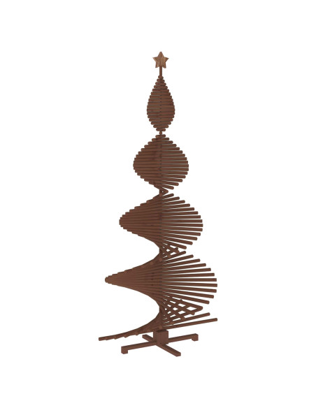 Albero di Natale in legno KOTKA 240 cm Legno Massello di Pino
